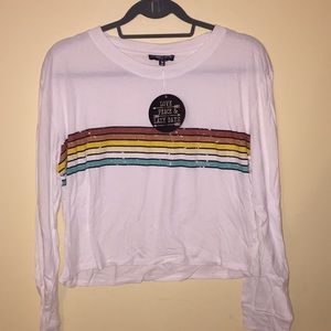 *NWT*Love Peace & Lazy Days Cropped Long-Sleeve